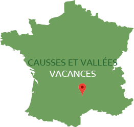 Localisation du camping Causse & Vallées Vacances en France